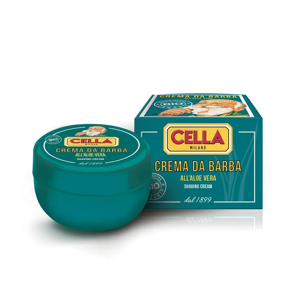 cella-milano-1899-crema-barba-biologica-in-ciotola-150-ml-aloe-vera image 1