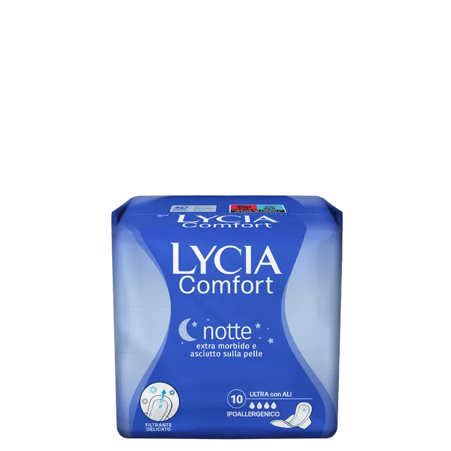 lycia-delicate-touch-ultra-notte-con-ali-assorbenti-igienici image 1