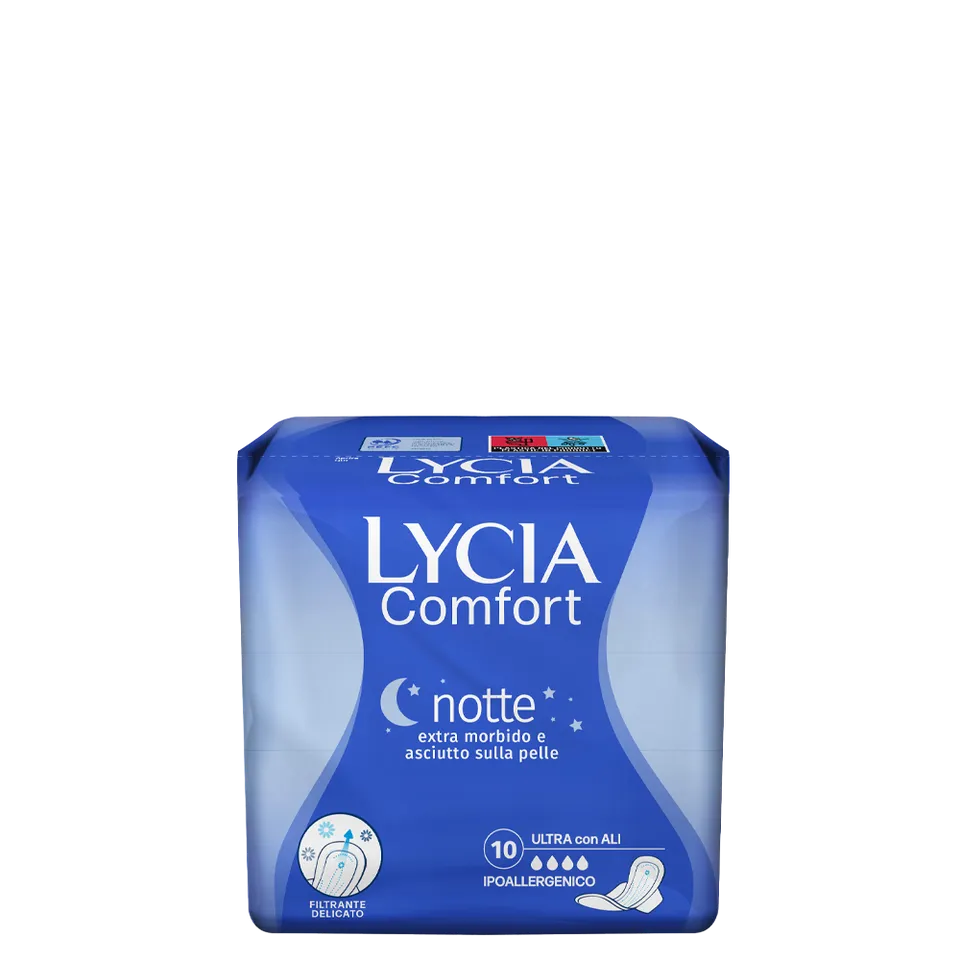 lycia-delicate-touch-ultra-notte-con-ali-assorbenti-igienici image 1