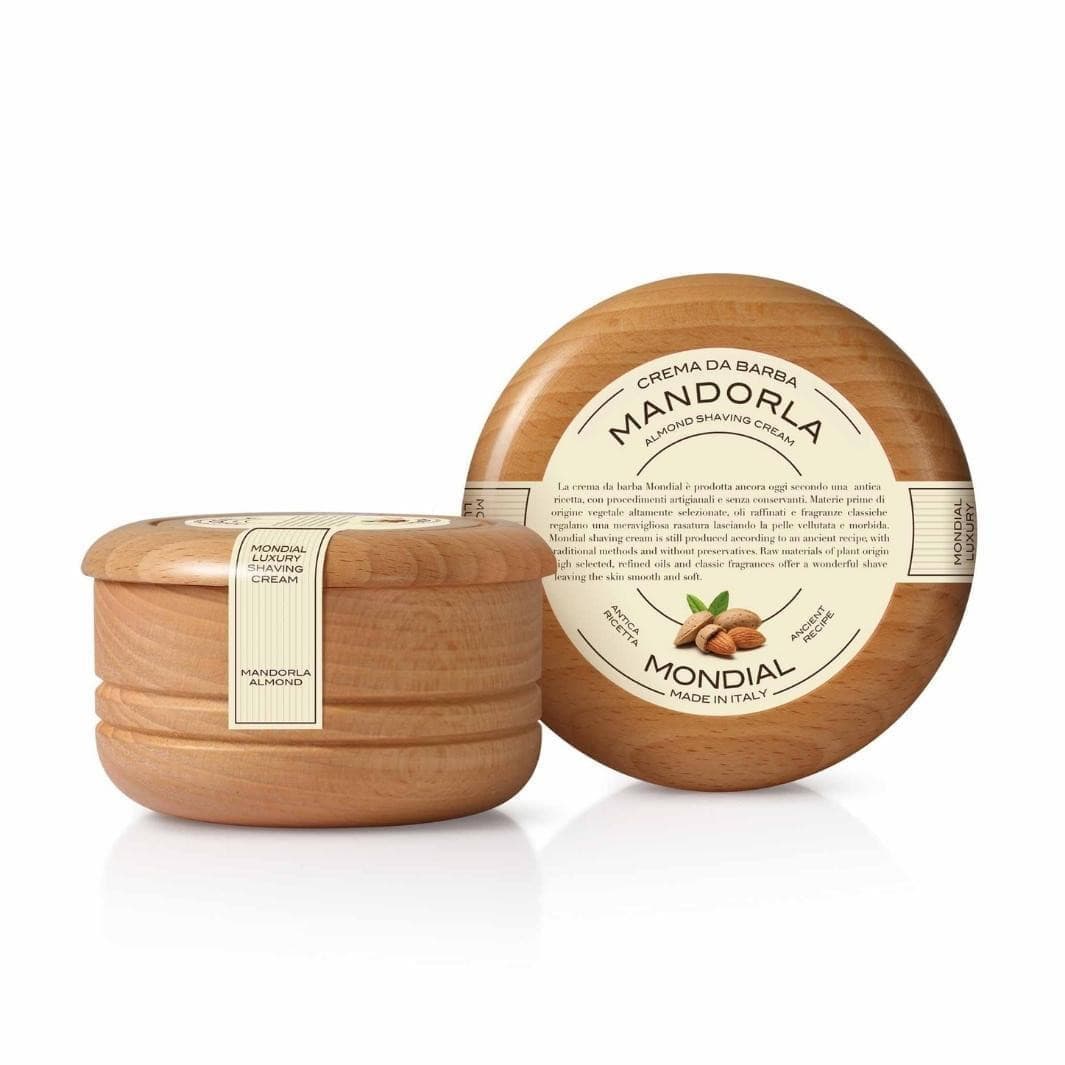 mondial-1908-crema-da-barba-mandorla-in-ciotola-di-legno-140-ml image 1