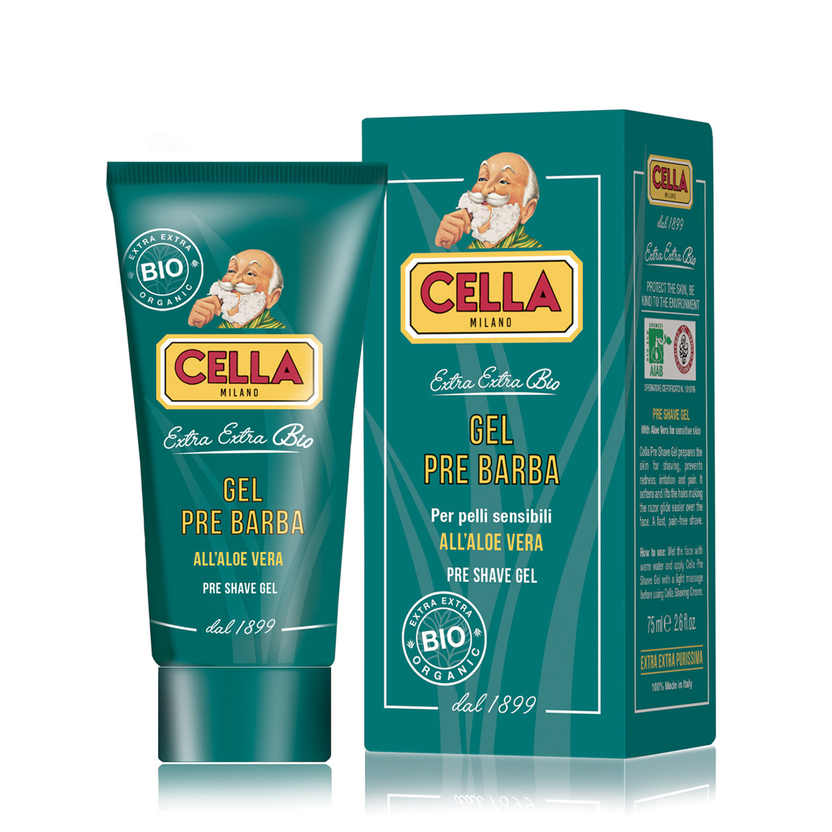 cella-milano-1899-extra-extra-bio-gel-pre-barba-biologico-75-ml image 1