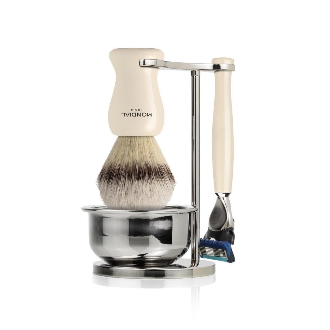 mondial-1908-baylis-set-da-barba-4-pezzi-con-pennello-ecosilvertip-supporto-crom image 1
