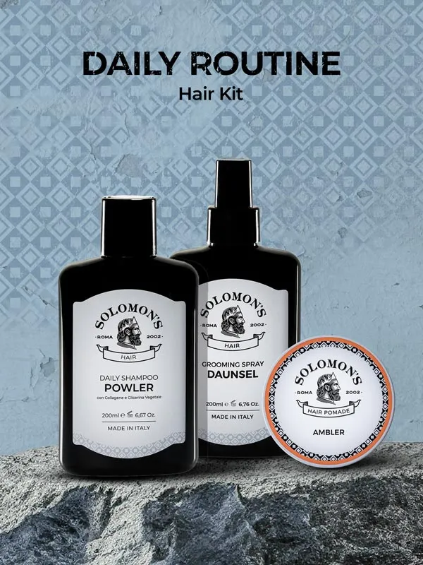 solomon-s-beard-kit-capelli-daily-routine-shampoo-grooming-volumizzante-cera image 1