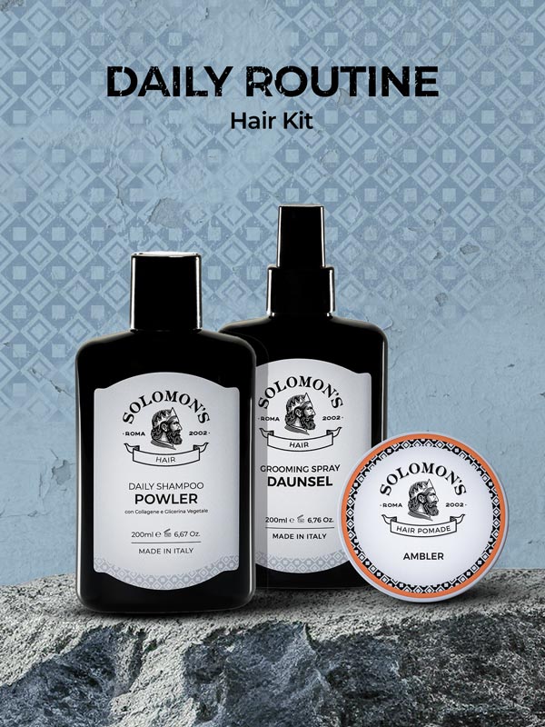 solomon-s-beard-kit-capelli-daily-routine-shampoo-grooming-volumizzante-cera image 1