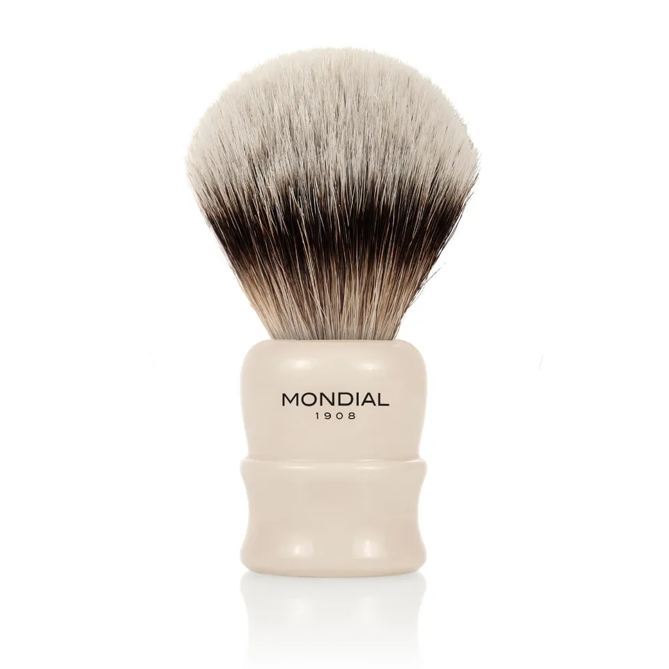 mondial-1908-lancaster-pennello-da-barba-resina-avorio-con-tasso-alta-montagna image 1