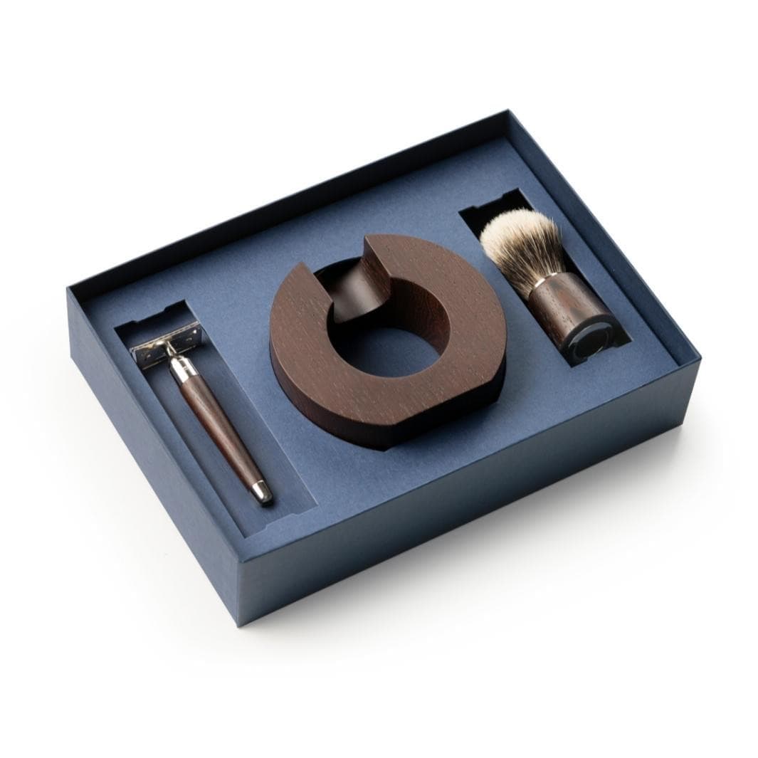 mondial-1908-sphaera-set-da-rasatura-in-legno-weng-con-pennello-silvertip-e-raso image 5