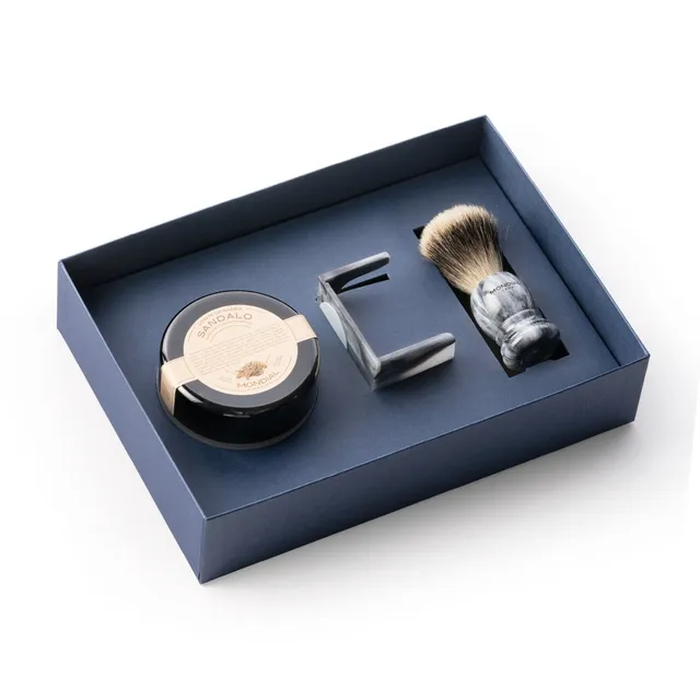 mondial-1908-set-regalo-standard-basic-boston-finto-marmo-grigio-3-pezzi image 1