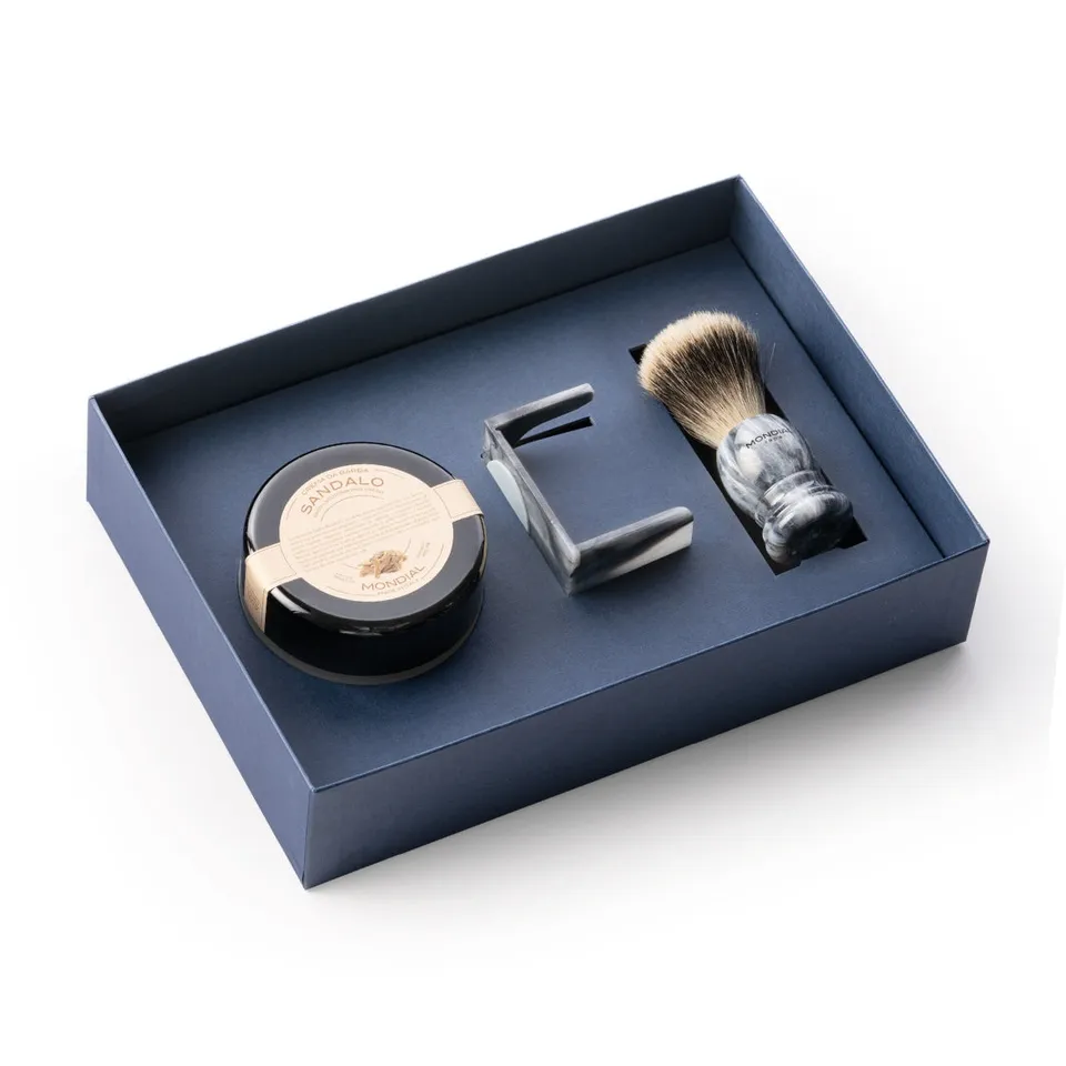 mondial-1908-set-regalo-standard-basic-boston-finto-marmo-grigio-3-pezzi image 1