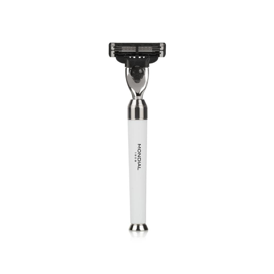 mondial-1908-premium-bianco-set-barba-4-pezzi-super-badger-rasoio-ciotola image 4