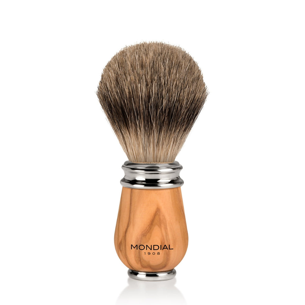 mondial-1908-deluxe-pennello-barba-legno-ulivo-best-badger image 1