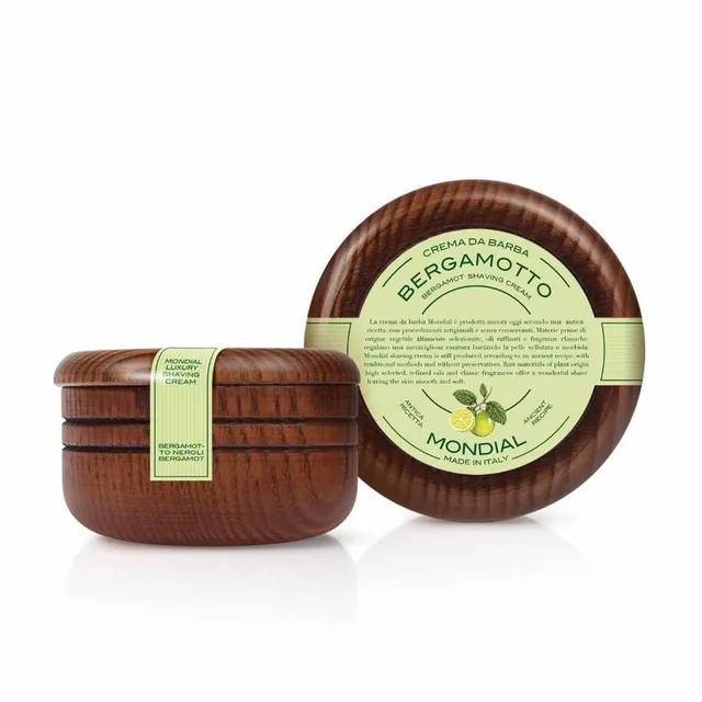 mondial-1908-crema-da-barba-in-ciotola-di-legno-140-ml-bergamotto-e-olio-di-nero image 1