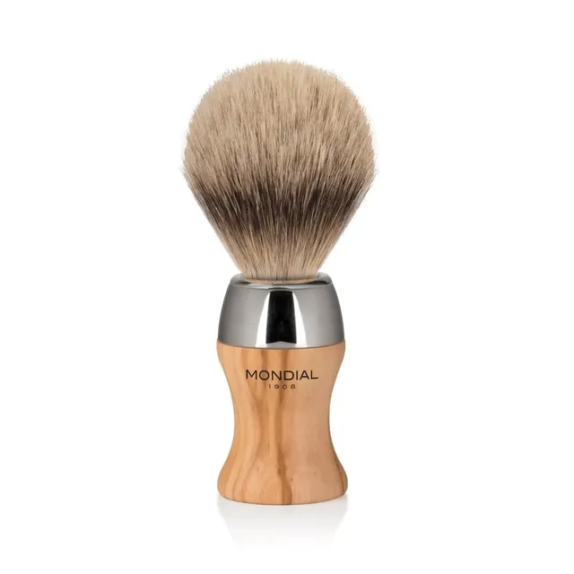 mondial-1908-heritage-pennello-da-barba-in-legno-d-ulivo-con-super-badger image 1