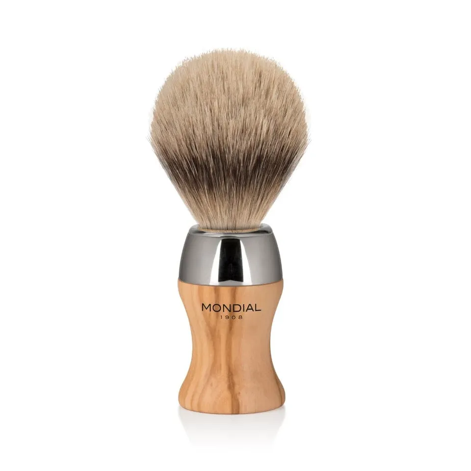 mondial-1908-heritage-pennello-da-barba-in-legno-d-ulivo-con-super-badger image 1