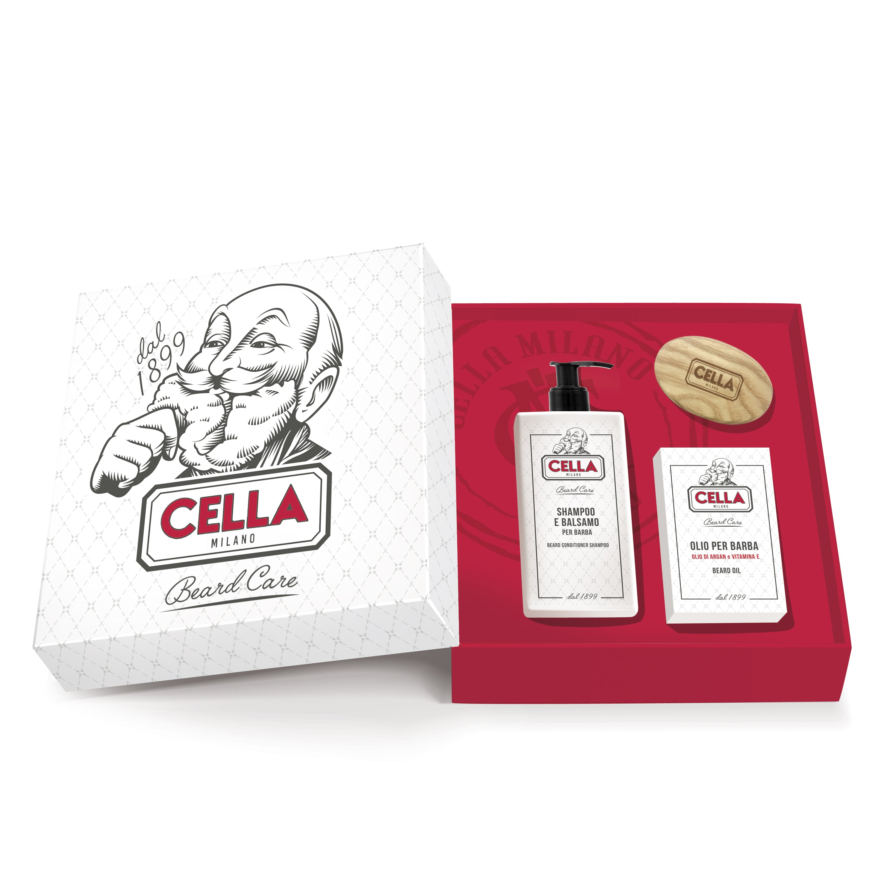 cella-milano-1899-set-cura-barba-shampoo-balsamo-200-ml-olio-50-ml-spazzola image 1
