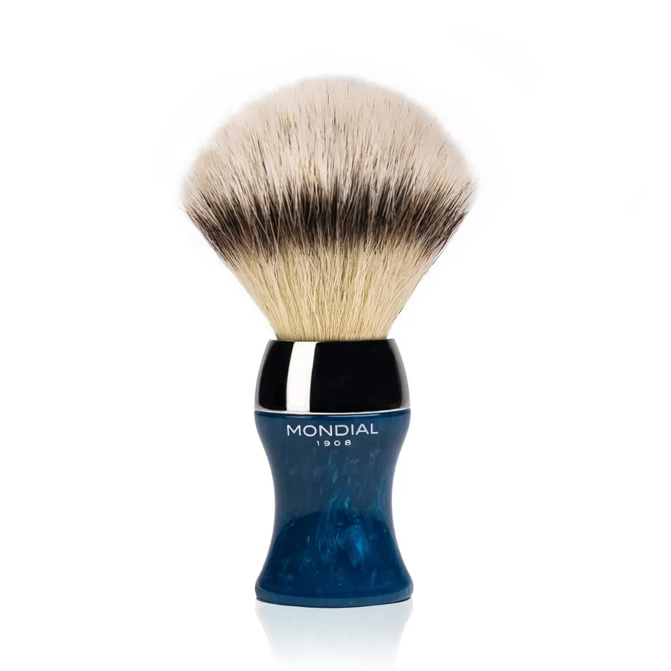 mondial-1908-heritage-axolute-blu-pennello-da-barba-resina-blu-ecosilvertip-sint image 1