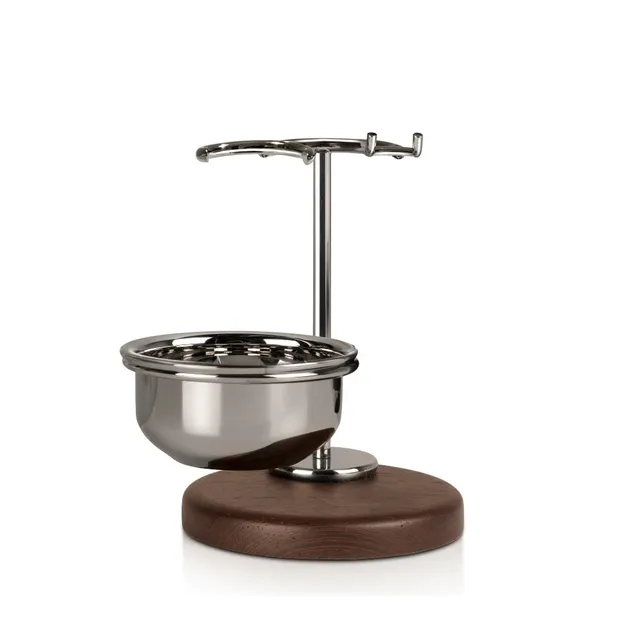 mondial-1908-prestige-supporto-in-legno-weng-per-rasoio-e-pennello-con-ciotola image 1