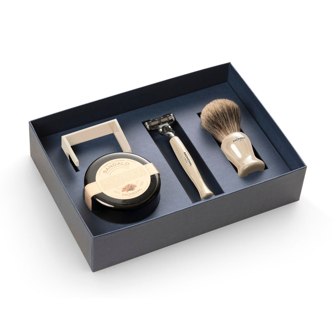mondial-1908-set-regalo-premium-baylis-pennello-tasso-rasoio-mach3-stand-crema image 1