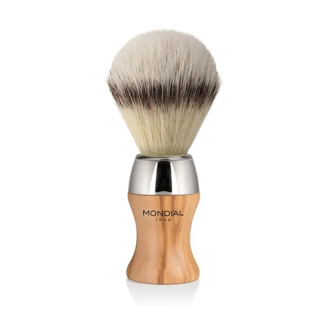 mondial-1908-heritage-pennello-da-barba-legno-d-ulivo-ecosilvertip image 1
