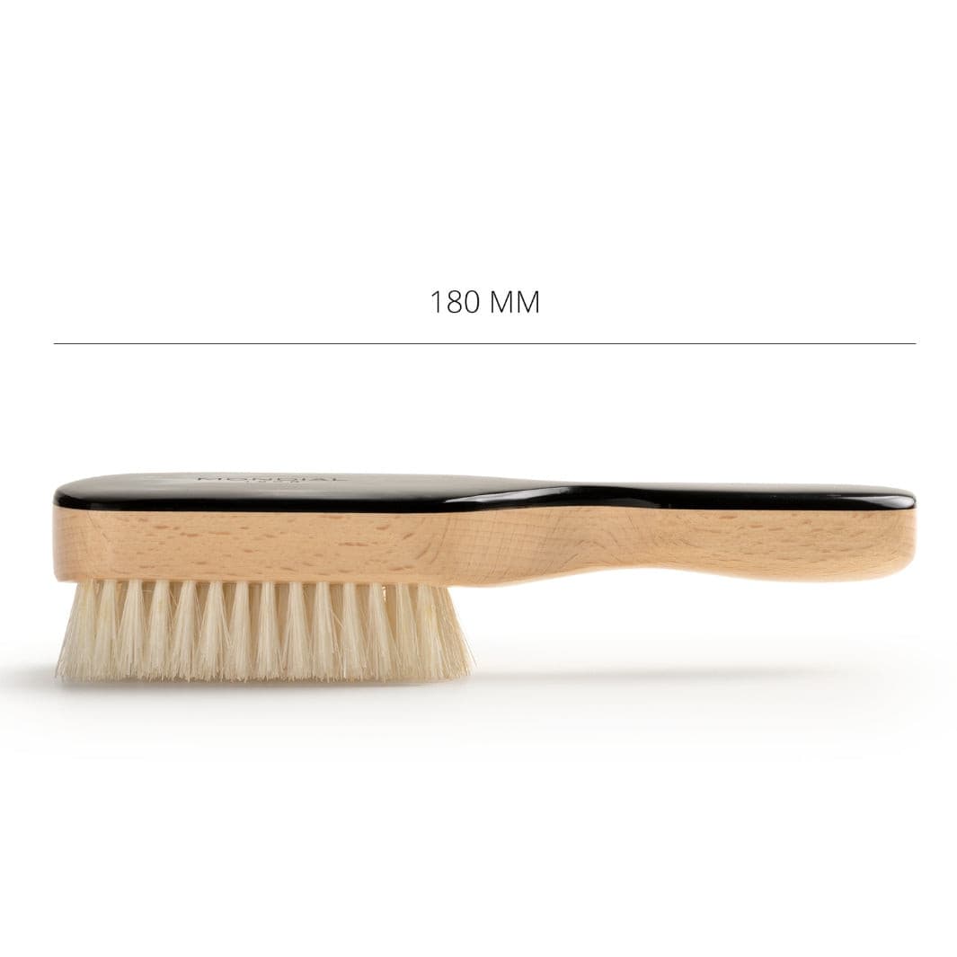 mondial-1908-spazzola-capelli-in-corno-naturale-con-setole-bionde-180-mm image 2