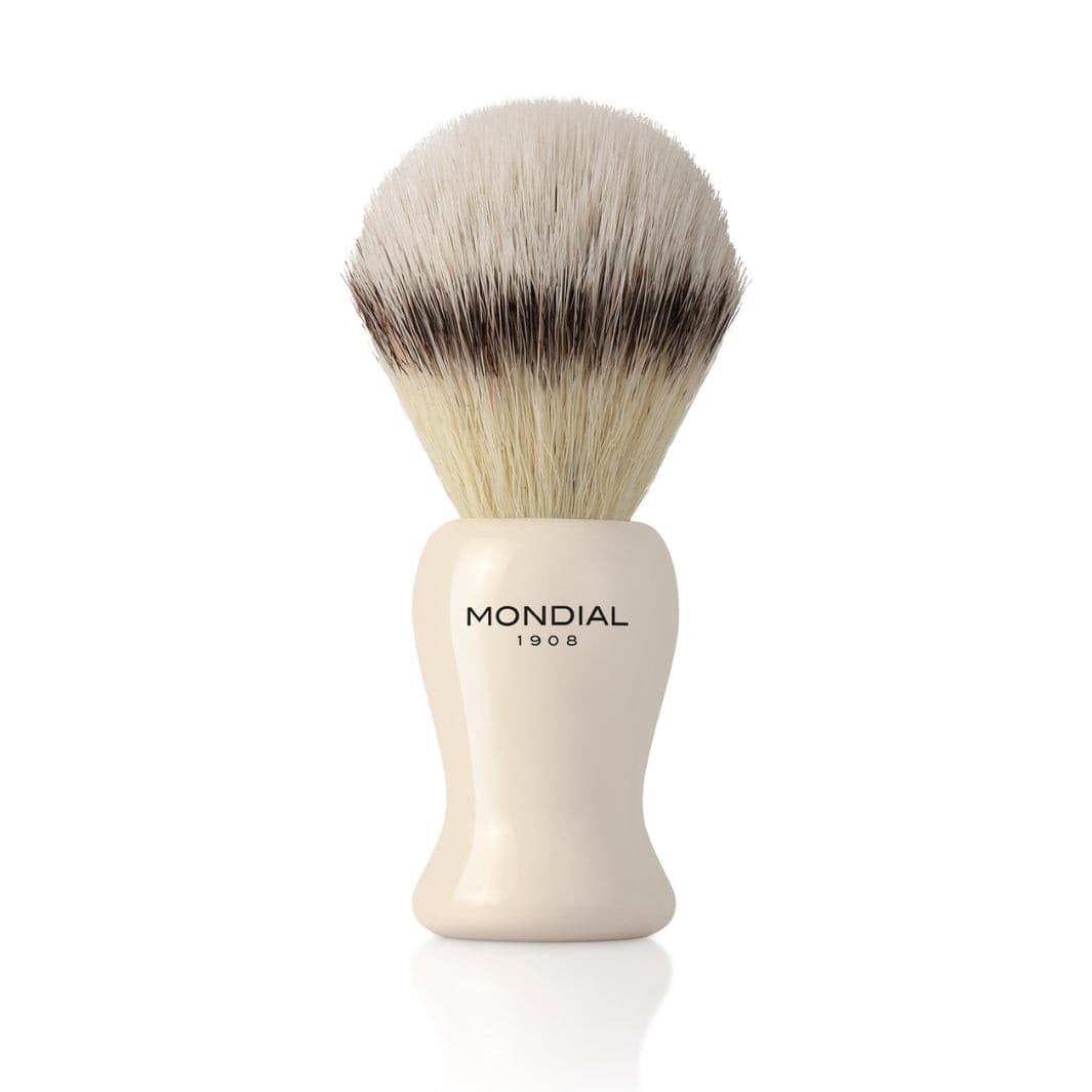 mondial-1908-baylis-pennello-da-barba-in-resina-avorio-ecosilvertip image 1