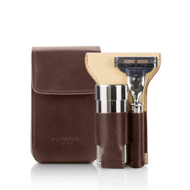 mondial-1908-set-da-viaggio-rasatura-con-pennello-ecosilvertip-rasoio-in-custodi image 1