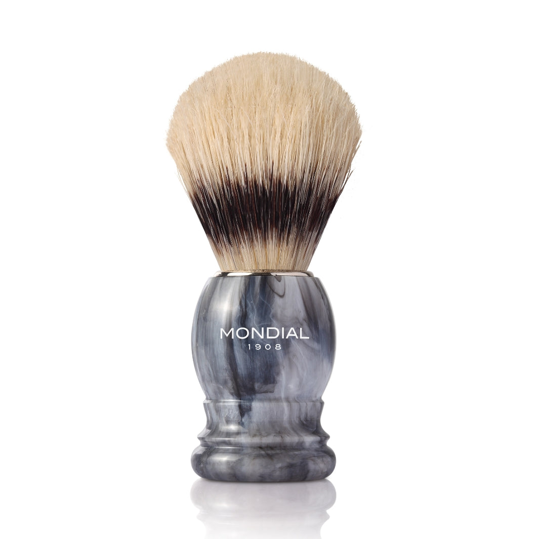 mondial-1908-boston-pennello-da-barba-in-setola-sbiancata-resina-effetto-marmo-g image 1