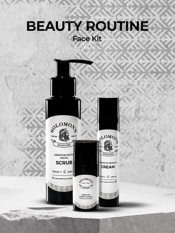 solomon-s-beard-kit-viso-beauty-routine-siero-occhi-crema-viso-scrub image 1