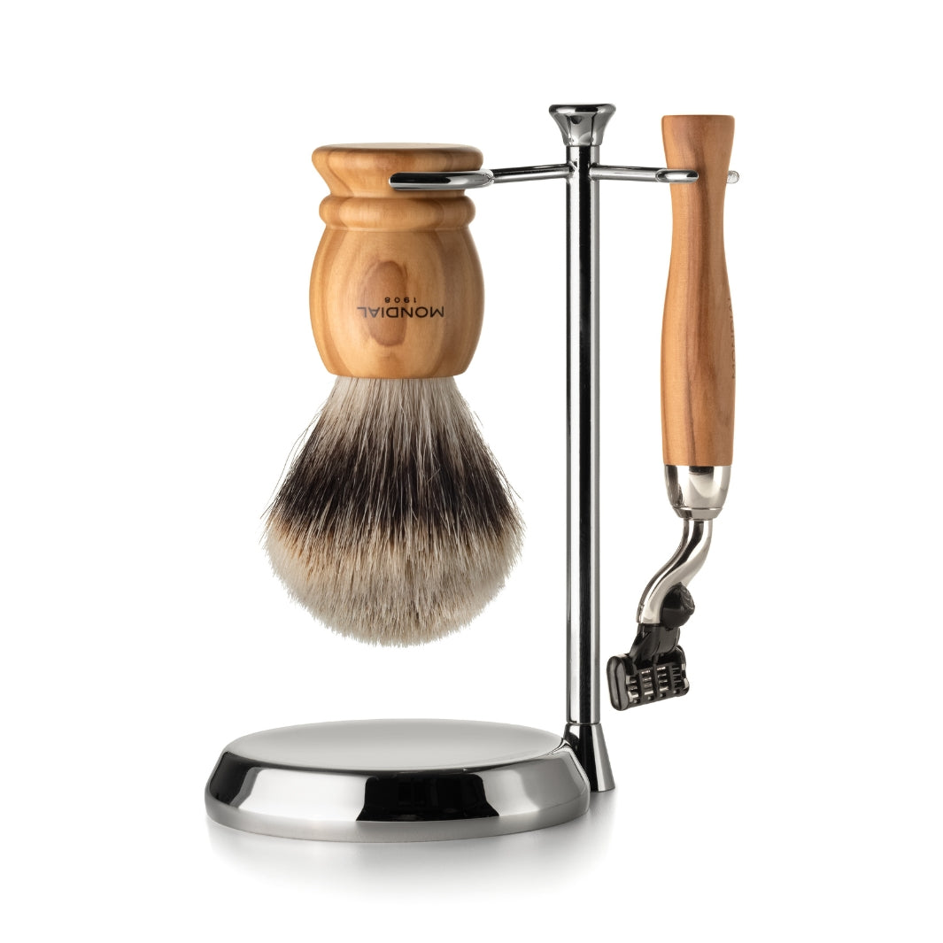mondial-1908-supporto-luxury-xtra-per-rasoio-e-pennello-in-ottone-cromato-con-ci image 4