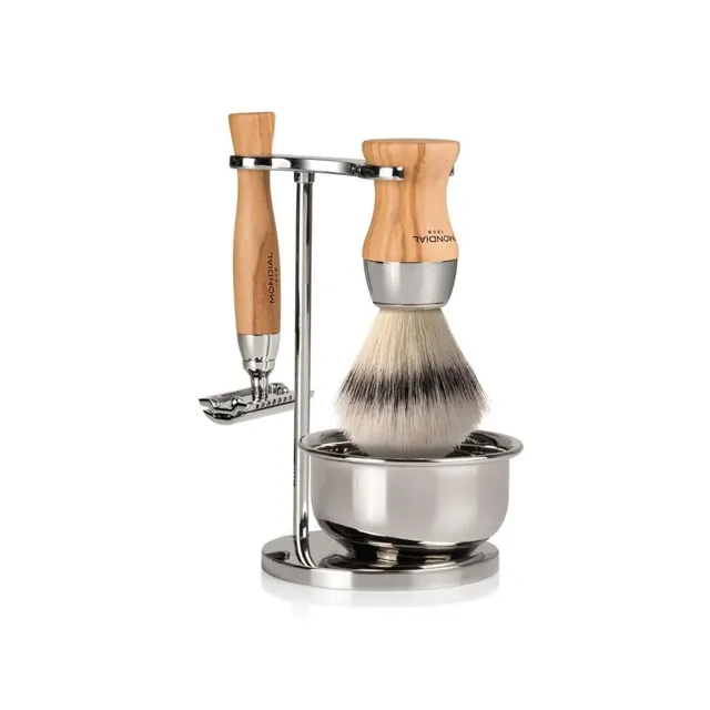 mondial-1908-set-barba-heritage-olivo-4-pezzi-con-super-badger-e-de image 1