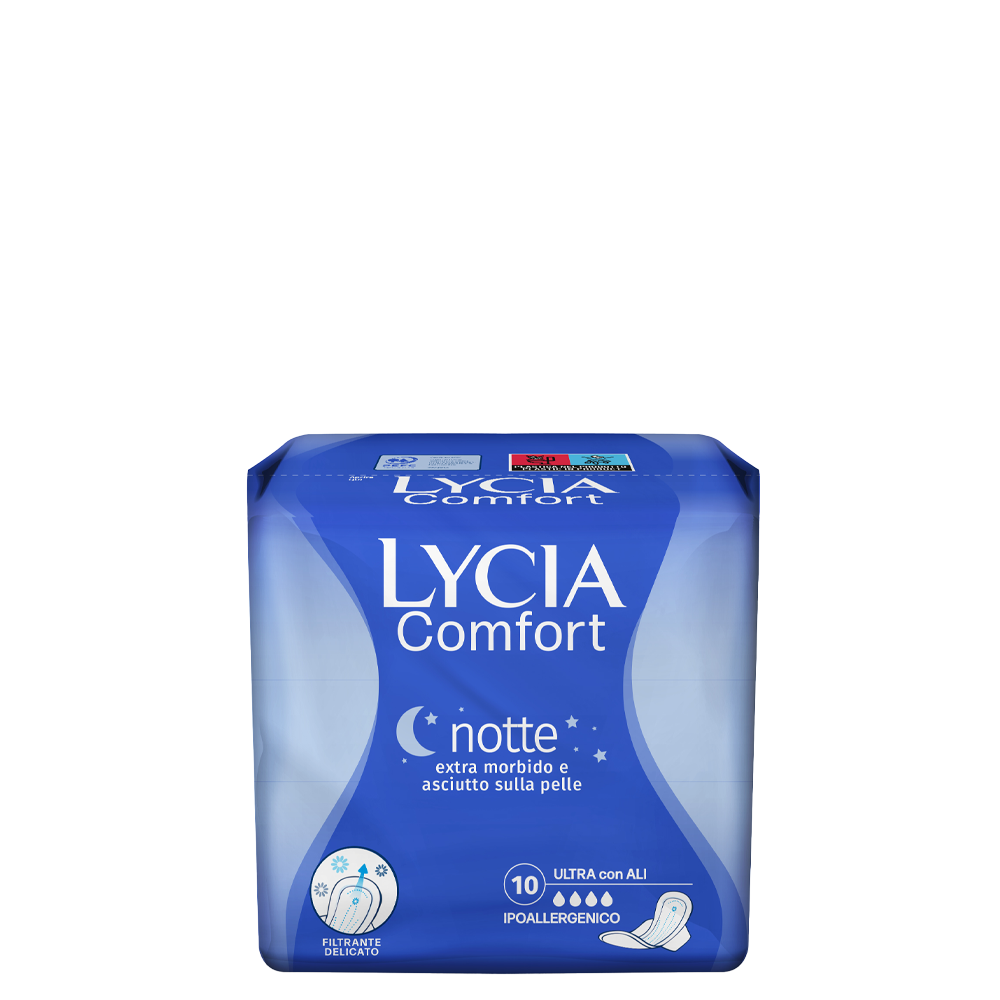 lycia-delicate-touch-ultra-notte-con-ali-assorbenti-igienici image 1