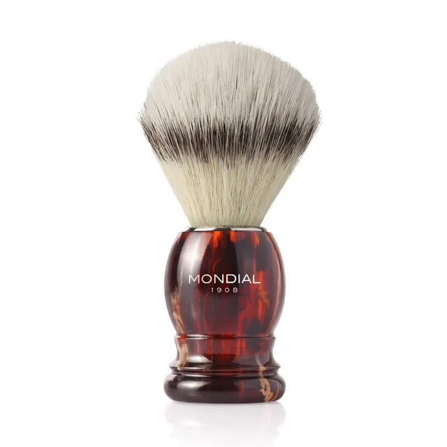 mondial-1908-boston-pennello-da-barba-tartaruga-con-ecosilvertip image 1