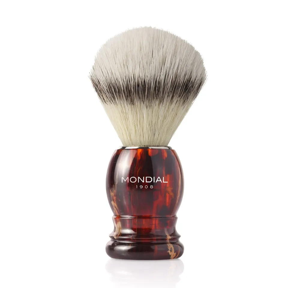 mondial-1908-boston-pennello-da-barba-tartaruga-con-ecosilvertip image 1