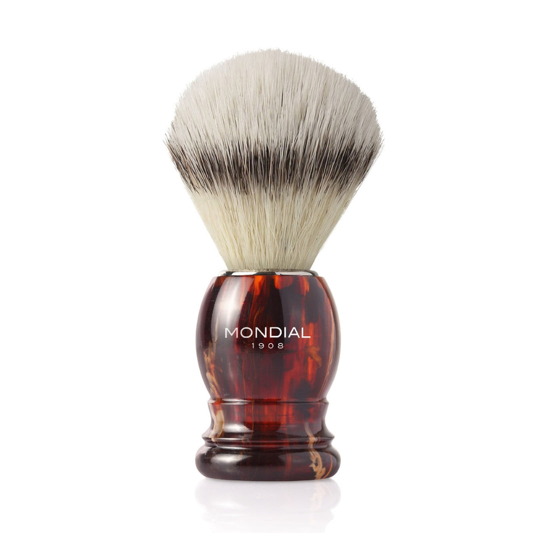 mondial-1908-boston-pennello-da-barba-tartaruga-con-ecosilvertip image 1