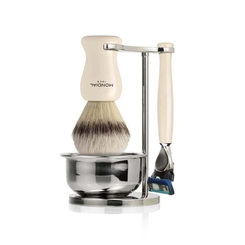 mondial-1908-baylis-set-da-barba-4-pezzi-con-pennello-ecosilvertip-supporto-crom image 1