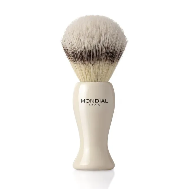 mondial-1908-tower-pennello-da-barba-in-resina-avorio-con-ecosilvertip-sintetico image 1