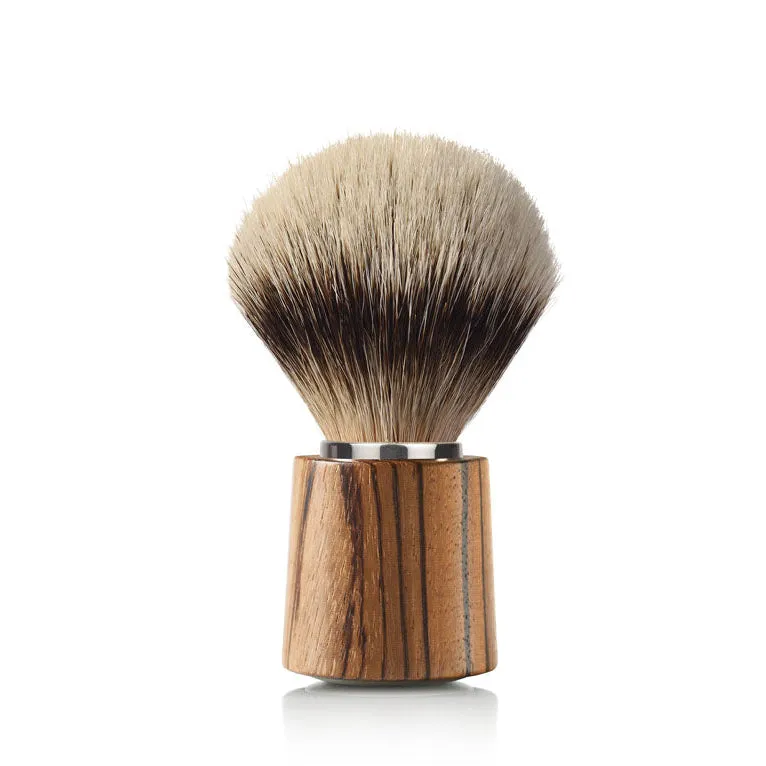 mondial-1908-sphaera-pennello-da-barba-in-zebrano-con-tasso-silvertip-22-mm image 1