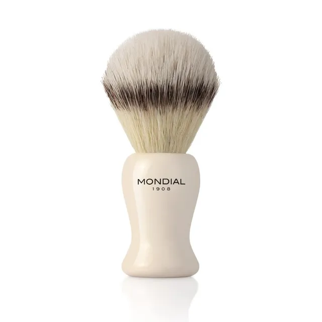 mondial-1908-baylis-pennello-da-barba-in-resina-avorio-ecosilvertip image 1