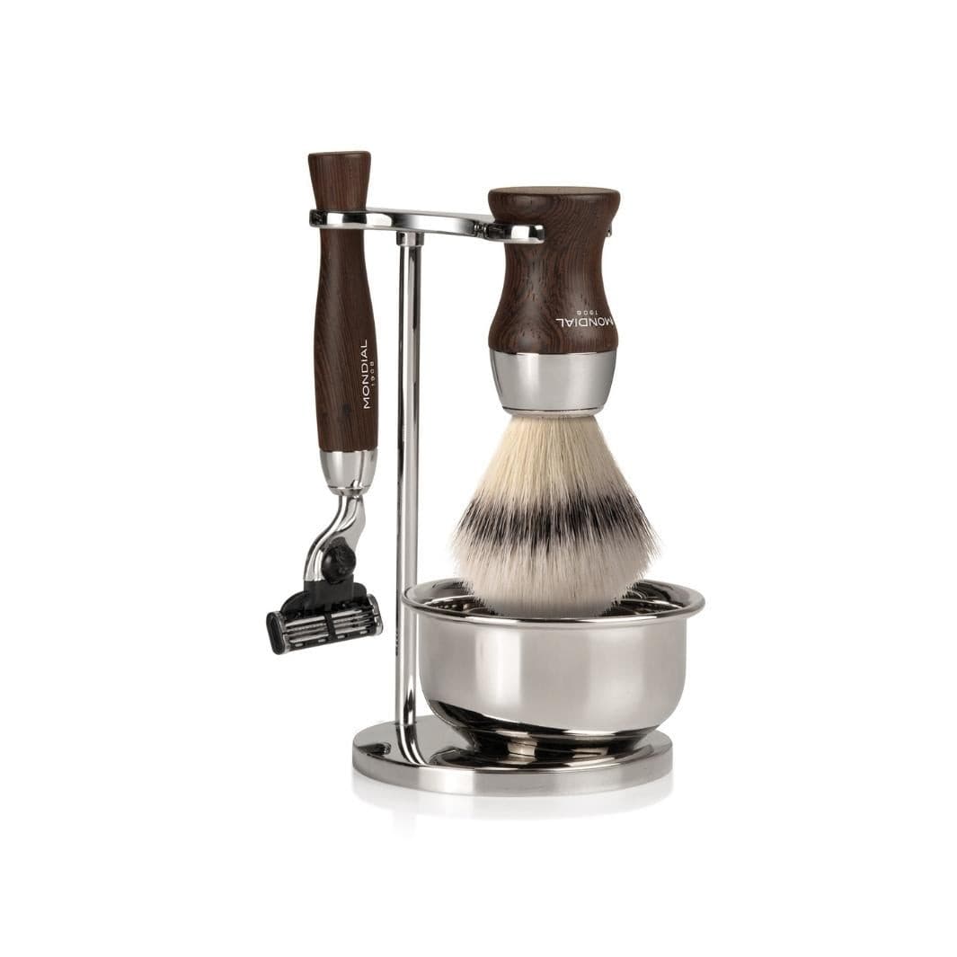 mondial-1908-heritage-set-da-barba-weng-super-badger-con-supporto-e-rasoio image 3