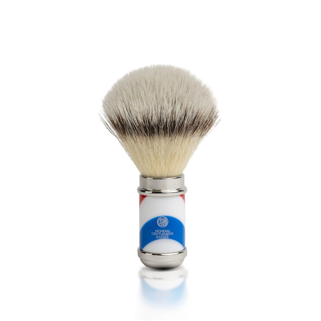 mondial-1908-set-pennello-e-rasoio-collezione-barbiere-barber-pole-resina-e-meta image 6