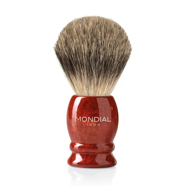 mondial-1908-luxury-pennello-da-barba-in-radica-toscana-e-tasso-naturale-best-ba image 1