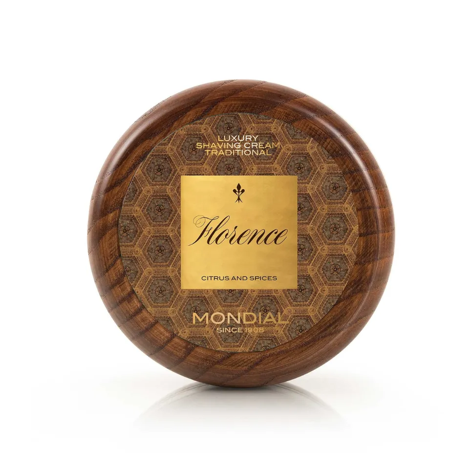 mondial-1908-florence-crema-da-barba-solida-140ml-in-ciotola-di-legno image 1