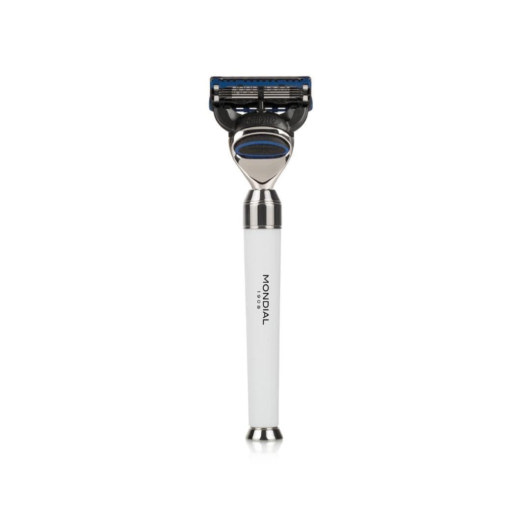 mondial-1908-premium-bianco-set-barba-4-pezzi-super-badger-rasoio-ciotola image 2