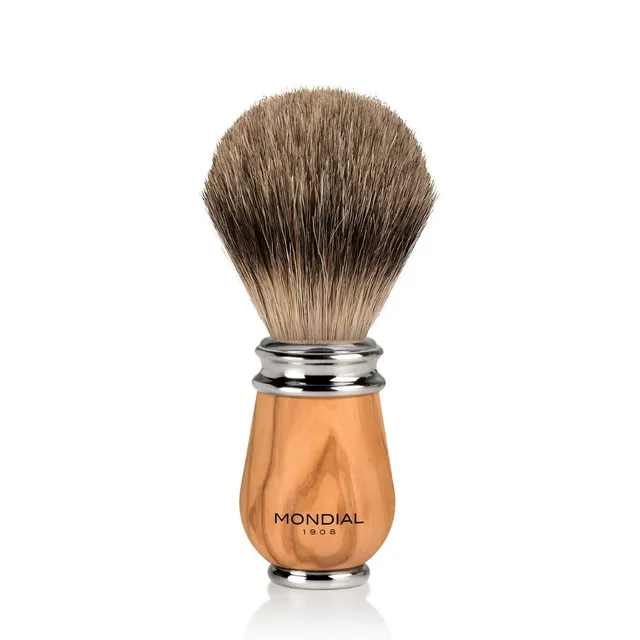 mondial-1908-deluxe-pennello-barba-legno-ulivo-best-badger image 1