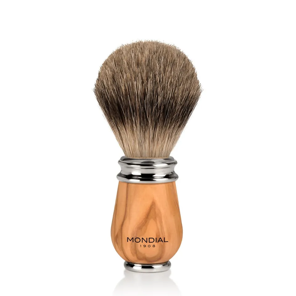 mondial-1908-deluxe-pennello-barba-legno-ulivo-best-badger image 1