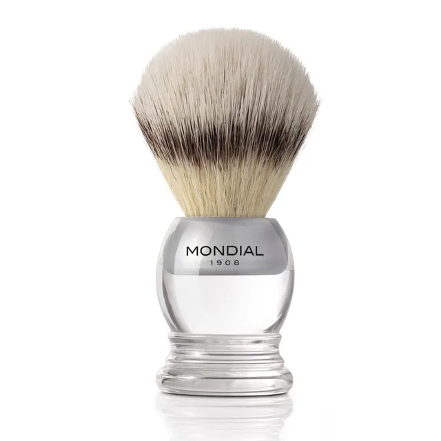 mondial-1908-cristal-pennello-da-barba-manico-trasparente-ecosilvertip-sintetico image 1