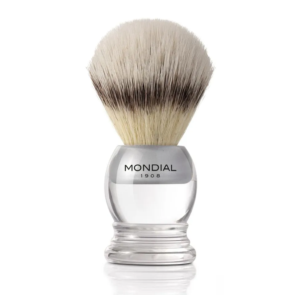 mondial-1908-cristal-pennello-da-barba-manico-trasparente-ecosilvertip-sintetico image 1